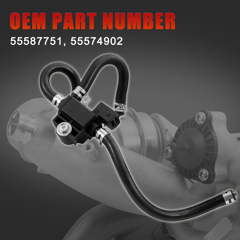 TEMSONE 55574902 55587751 Turbocharger Intercooler Bypass Valve with Solenoid Compatible with Turbo Charger 2011-2019 Chevy Chevrolet Cruze 2012-2020 Sonic 2013-2021 Trax 2013-2021 Buick Encore 1.4L - Image 2